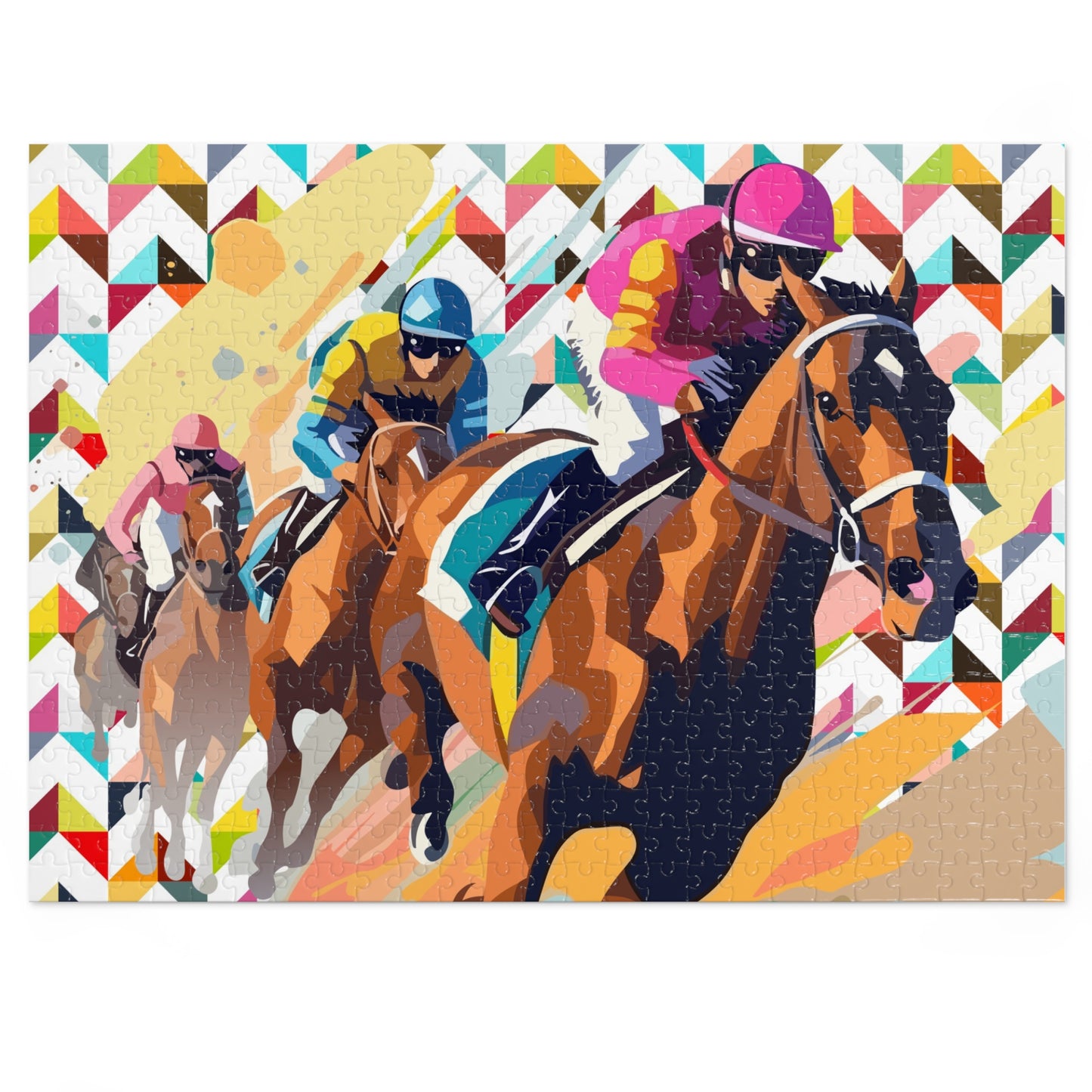 Chevron Jockey Jigsaw Puzzle