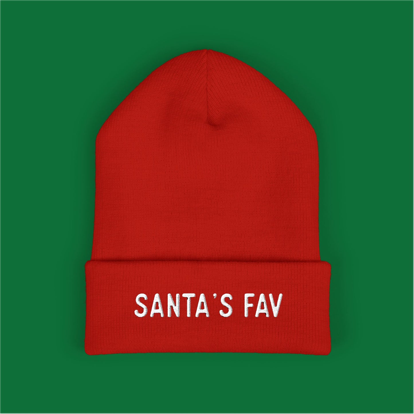 Santa's Fav Embroidered Beanie