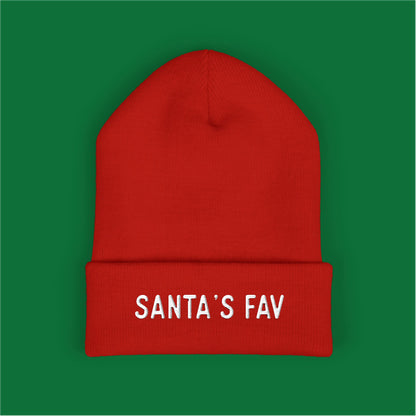 Santa's Fav Embroidered Beanie