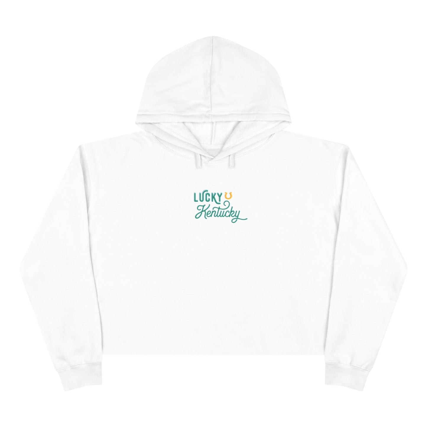 Lucky in Kentucky Cropped Hoodie — St. Patrick’s Day Horse Racing Graphic