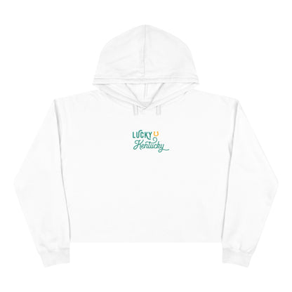 Lucky in Kentucky Cropped Hoodie — St. Patrick’s Day Horse Racing Graphic