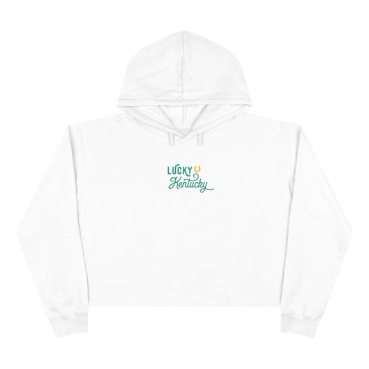 Lucky in Kentucky Cropped Hoodie — St. Patrick’s Day Horse Racing Graphic