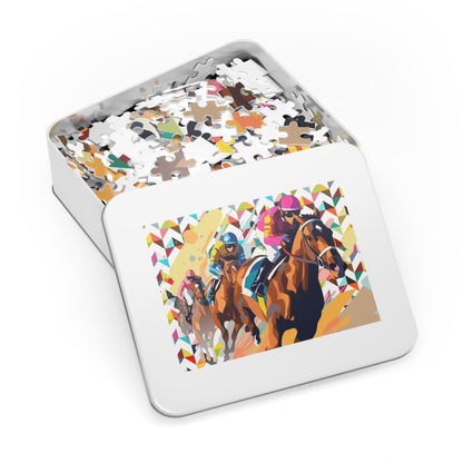 Chevron Jockey Jigsaw Puzzle