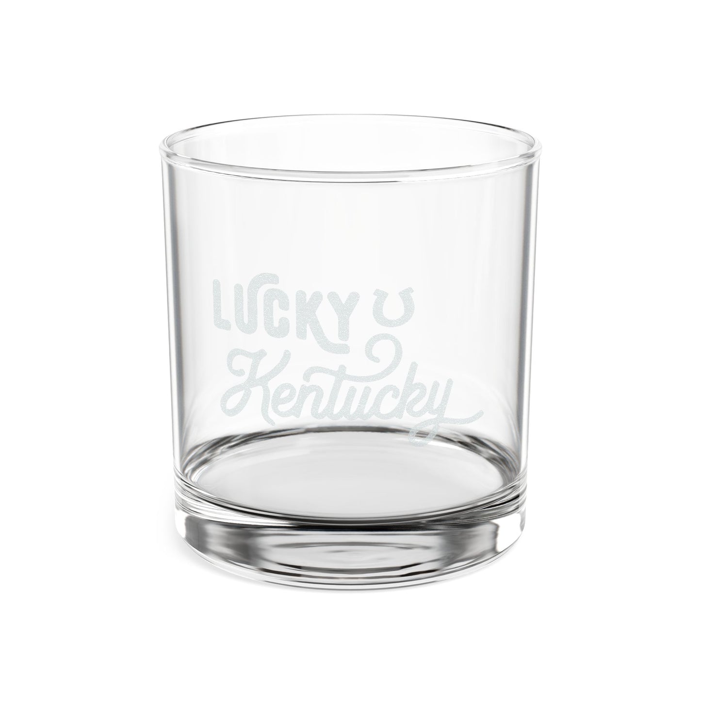 Lucky Kentucky Engraved Whiskey Glass - 10.5 oz