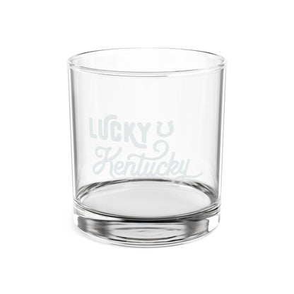 Lucky Kentucky Engraved Whiskey Glass - 10.5 oz