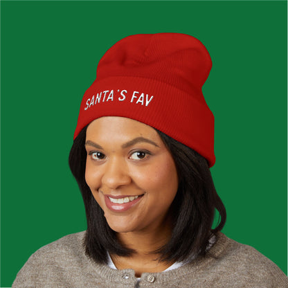 Santa's Fav Embroidered Beanie