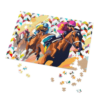 Chevron Jockey Jigsaw Puzzle