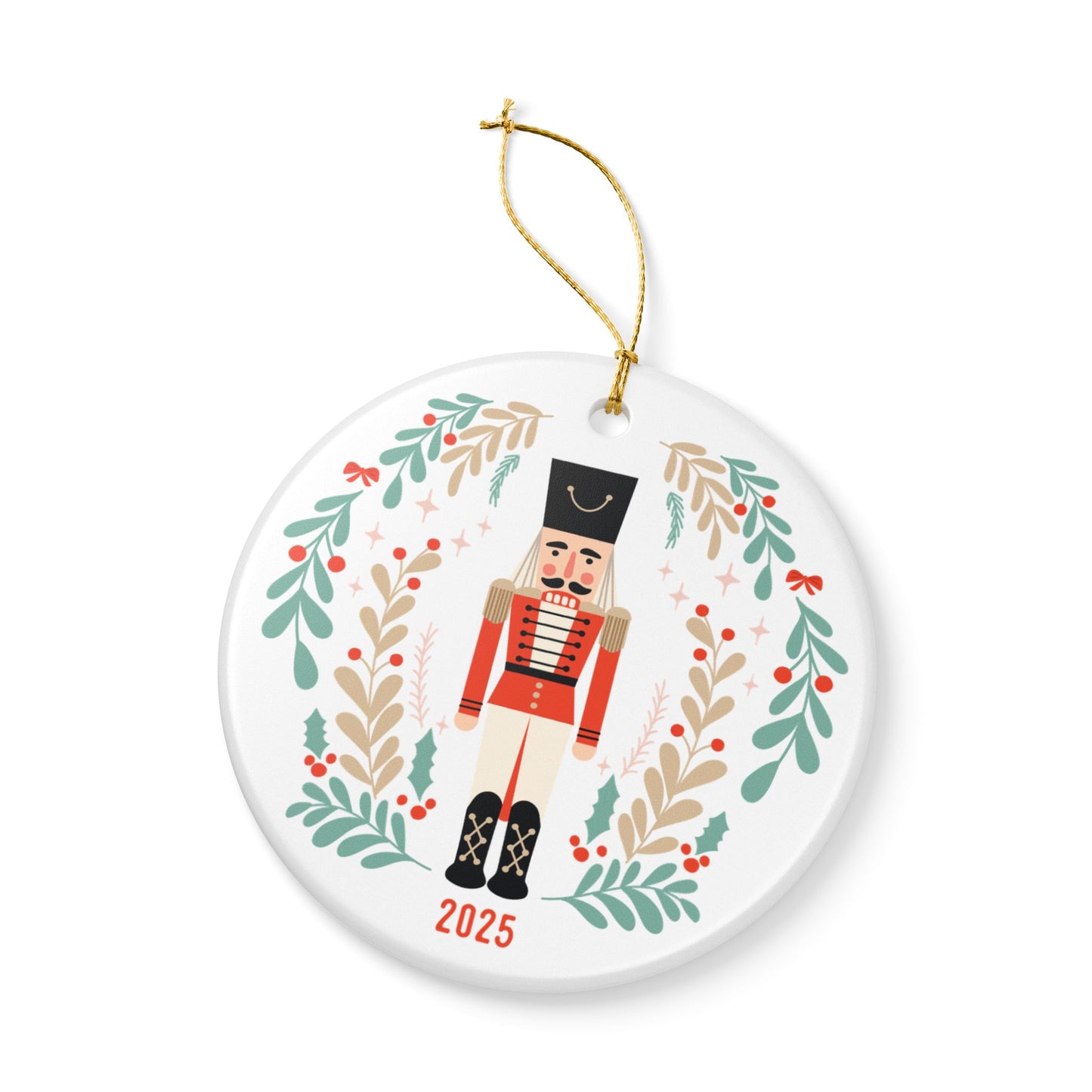 Nutcracker Ceramic Christmas Ornament