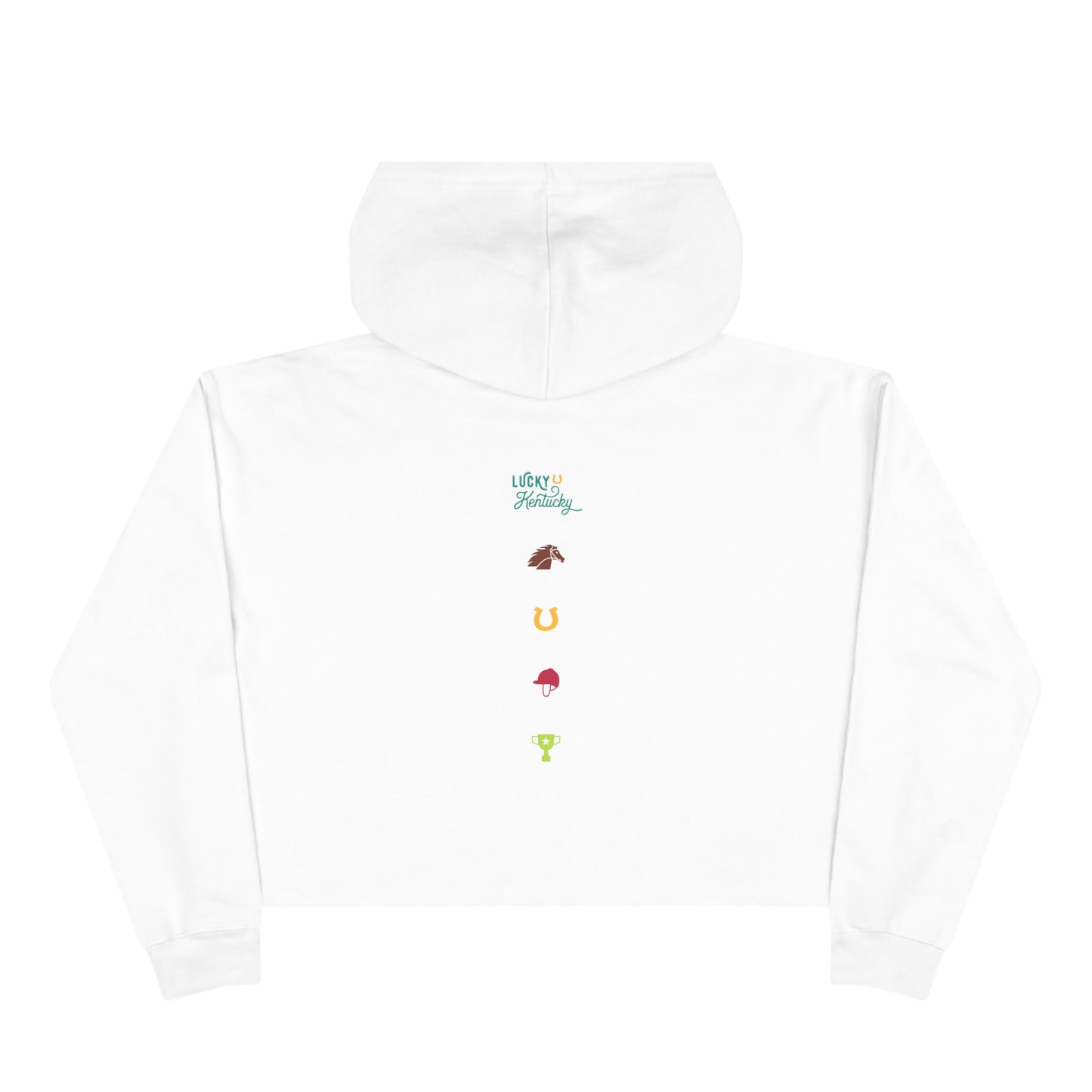 Lucky in Kentucky Cropped Hoodie — St. Patrick’s Day Horse Racing Graphic