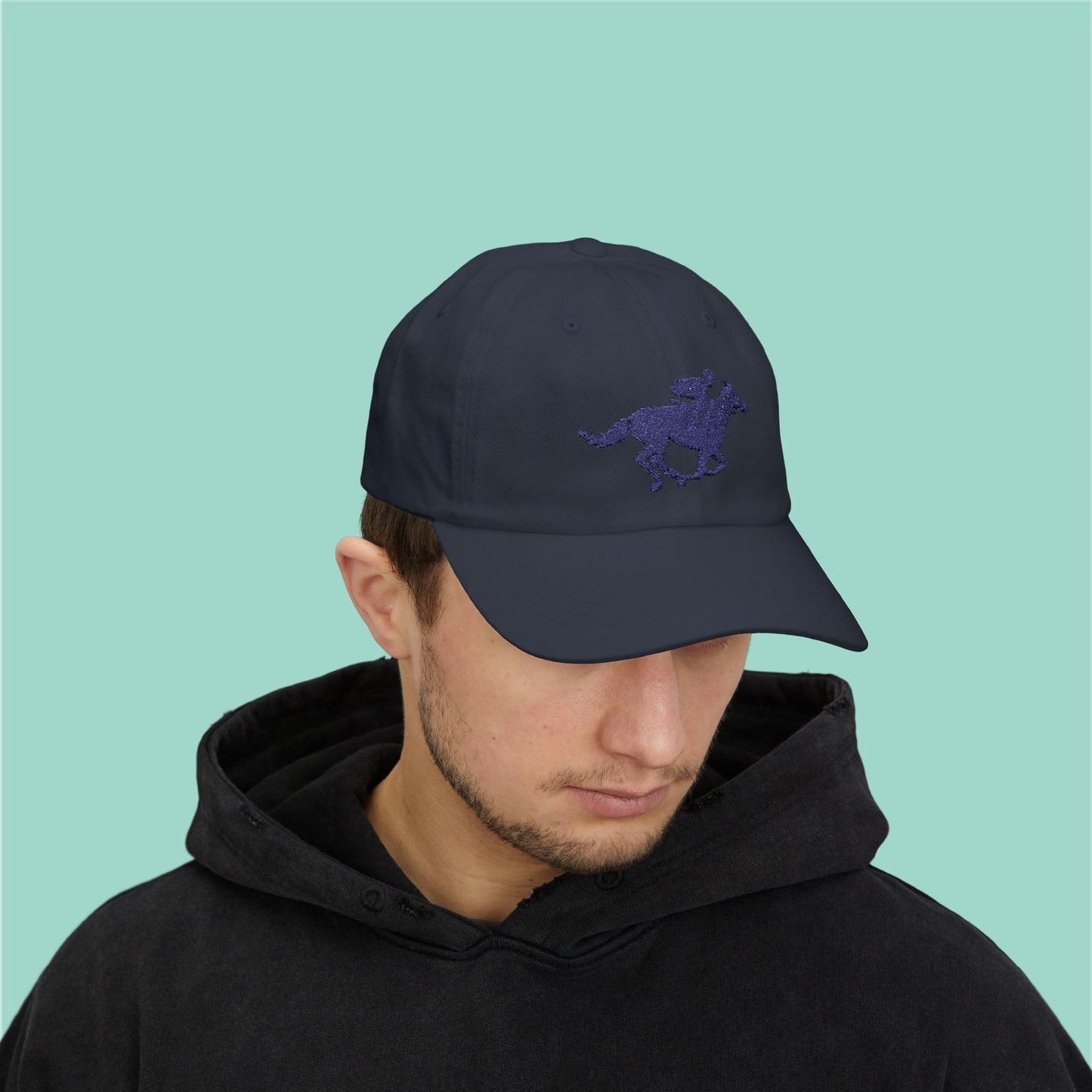 Navy Jockey Baseball Cap